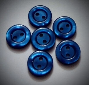 9/16" 2-Hole Royal Blue Craft/Clothing Buttons - Picture 1 of 4