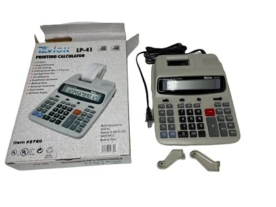 Tevion Printing Calculator LP-41 School AC Powered Desktop - Image 1 of 4