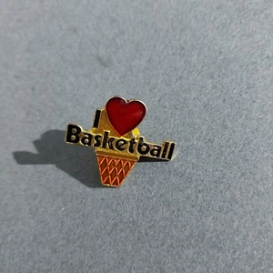 I Love Basketball Revers Mütze Jacke Pin - Bild 1 von 2