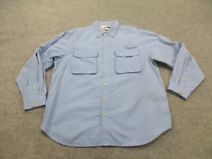 Exofficio Shirt Mens Extra Large Blue Button Up Hike Fish Outdoors Insect Shield - Picture 1 of 8
