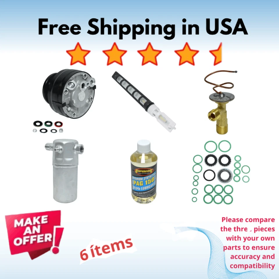 Compressor, Valve & Driers A/C Fit Chevrolet C1500 Suburban 1992 - Image 1 of 4