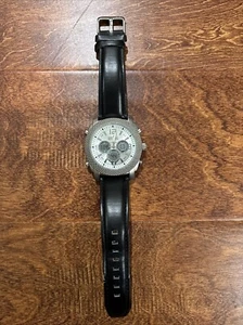 Kenneth Cole Reaction Men's Chronograph/Electric Black leather Band Watch Rk1371 - Picture 1 of 9