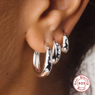 Anello Orecchino a Stella in Argento Sterling S925 con Diamanti - Stile e Brilla - Immagine 1 di 2