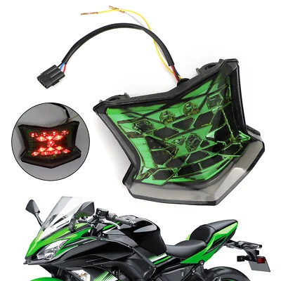 Luz trasera LED de señales de giro de freno para Kawasaki Z650 Ninja 650 Z900 2017-24 verde Foto 1 de 4