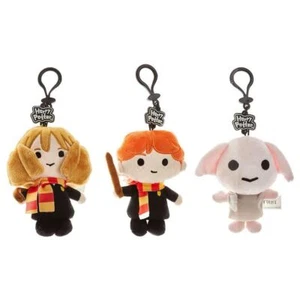 Harry Potter Plush Keychain 3pk Hermione Weasley Dobby Zipper Pull Set - Picture 1 of 6