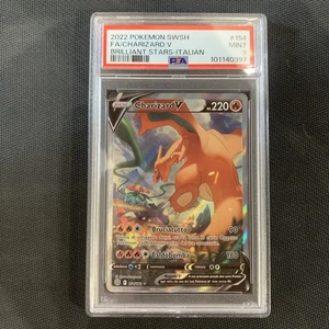 2022 Pokemon Schwert & Schild Brilliant Stars 154 Charizard V 154/172 PSA 9 ITA - Bild 1 von 11