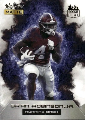2022 Wild Card Matte Brian Robinson Jr. #RH-5 Rookie Heat Black/Blue Alabama 26A - Image 1 of 2