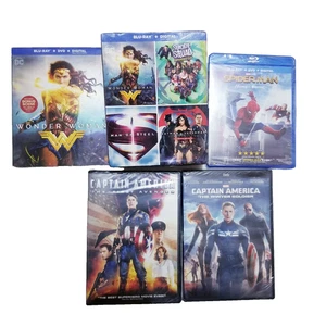 DC marvel DVD  Set Wonder Woman,Suicide Squad,Batman V Superman,Man of Steel lot - Picture 1 of 2