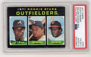 1971 Topps Dusty Baker Signed Rookie Baseball Card PSA 4 PSA DNA 10 HOF Auto - Picture 1 of 2
