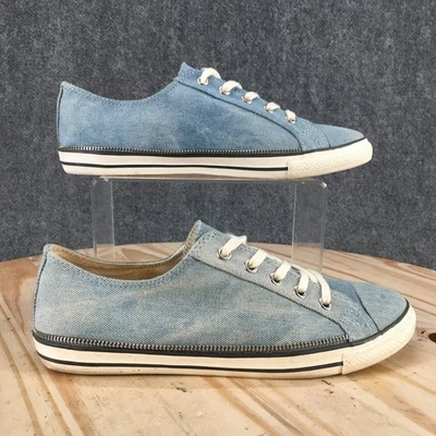 Zapatos Aldo Para Mujer 8.5 Informales Tenis Azul Denim Con Cordones Parte Superior Baja Cómodos Informales Foto 1 de 4