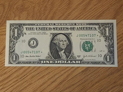 2003A $1 "STAR NOTE" KANSAS CITY UNC/GEM J00547107* 00 START 1 OF 3 CONS SER - Image 1 of 4