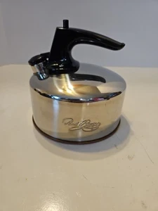 Revere Ware Stainless Steel 6 Cup 1992 Tea Kettle 3511217 VTG Whistling NEWOB - Picture 1 of 8