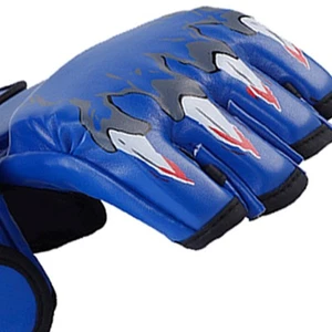 (Tiger Claw Style Blue) Halbfinger Boxhandschuhe Halbfinger Kickboxin UB - Bild 1 von 12
