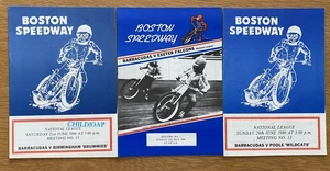 Boston 1986 Season x 3 Speedway Programmes - Picture 1 of 1