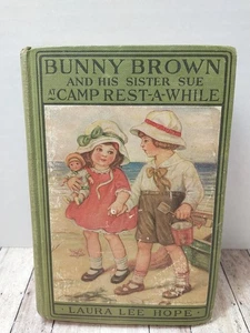 Bunny Brown and His Sister Sue at Camp Rest-A-While by Laura Lee Hope, HC, 1916 - Picture 1 of 13