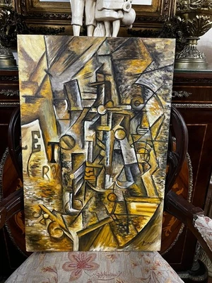 PABLO PICASSO - Increíble pintura al óleo - firmada - Con etiquetas - A1 Foto 1 de 4
