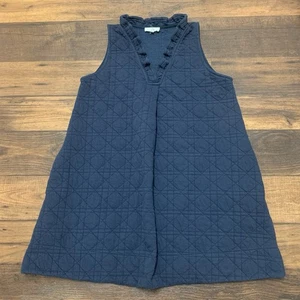 Entro Vest Womens Size S/M Navy Sleeveless Relaxed Thick Warm Textured Dress - Picture 1 of 9