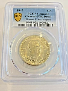 1947 Booker T Washington Commemorative Half Dollar PCGS Graded - Picture 1 of 4