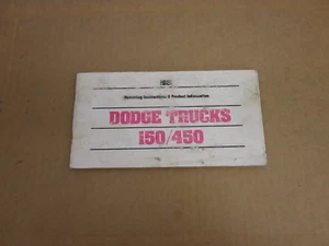 1981 Dodge pickup truck W150 D150 D200 D300 W200 W300 owners manual ORIGINAL - Picture 1 of 3
