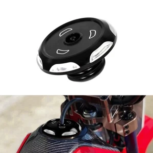 Black 3D Carving Fuel Tank Gas Cap Cover For Honda CRF110F CRF125F 2019-2024 - Picture 1 of 13