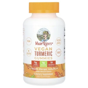 Vegan Turmeric Gummies, Peach Mango Lemon, 120 Gummies (May 2025) - Picture 1 of 3