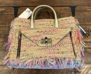Auth DIANE VON FURSTENBERG(DVF) - Beige Pink Multi Chemical Fiber Leather - Picture 1 of 7