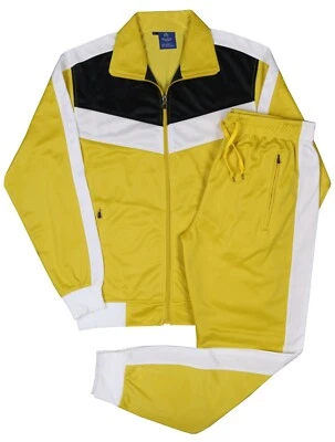 Conjunto completo de chándal para hombre chaqueta de pista climática y pantalones de chándal jogger a juego Foto 1 de 4