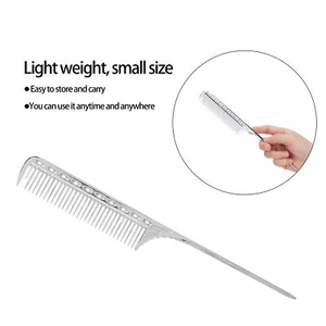 Aluminum Styling Comb Rat Tail Hair Comb For Hairdressers - Picture 1 of 22
