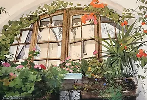 NUEVO Ventana Parisina Firmada Edición Abierta Estampado por Linda Roberts - Imagen 1 de 1
