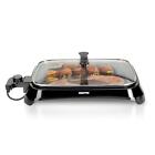 1600W Electric Barbecue Grill Hot Plate Smokeless Indoor BBQ Griddle Table top