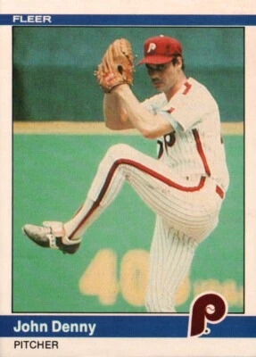 1984 Fleer Baseball #27 - John Denny - Philadelphia Phillies   84-569 - Image 1 of 2