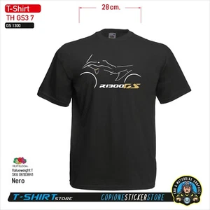 T-SHIRT Maglietta Personalizzata BMW R 1300 GS moto style nera TH GS3 7 - Picture 1 of 2