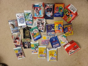 Lot of 23 Packs NFL Football Cards TOPPS, FLEER, NFL PRO, PACIFIC, POWER NIB