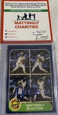 Signed 1986 Fleer Don Mattingly Auto Card #627 Mattingly Charities Autograph MLB