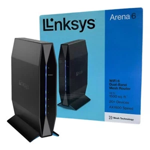 Linksys Arena 6 WiFi 6 Duel-Band Mesh Router 1500 sq. ft. AX1800 Speed New - Picture 1 of 1