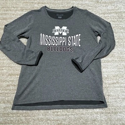 Camisa Atlética Champion Mississippi State Bulldogs Mujer Pequeña Gris Manga Larga Foto 1 de 4