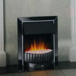 2kW Inset Electric Fire In Black Nickel RRP £540 - Picture 1 of 3