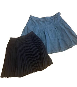 NUEVO CON ETIQUETAS American Eagle Denim Falda Plisada y Hollister Gasa Faldas XS y 2 - Imagen 1 de 8