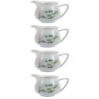 4 Pcs Cup Ceramics Espresso Mugs Japanese Tea Cups White Porcelain Bowl Fu