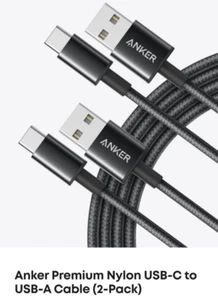 Anker 6ft Braided PD Charger Cable USB A to USB C Fast Charging B8173 - Picture 1 of 7