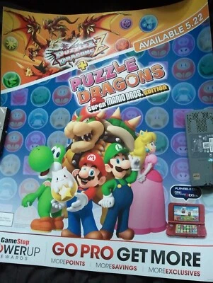 Nintendo Puzzle & Dragons Z Super Mario Bros Edition Poster 3DS 2DS Promo x - Image 1 of 3