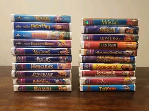 Lot of 20 Walt Disney Black Diamond & Masterpiece Collection VHS Tapes Excellent - Picture 1 of 11
