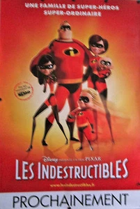 THE INDESTRUCTIBLES ORIGINAL FRENCH MOVIE POSTER DISNEY/PIXAR - Picture 1 of 1