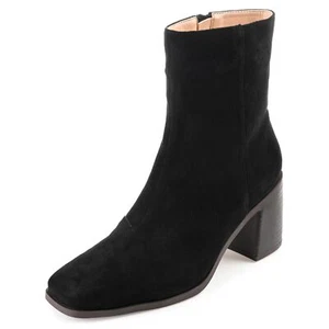 Journee Womens Sloann Tru Comfort Foam Inside Zip Stacked Heel Booties - Picture 1 of 6
