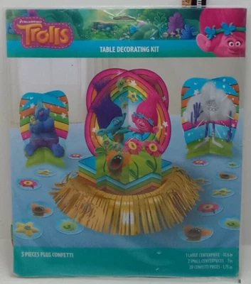 Kit de decoración de mesa centro de mesa de cumpleaños Trolls Foto 1 de 4