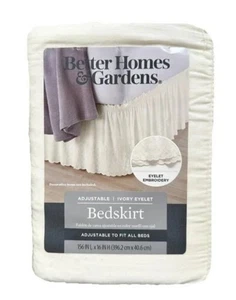 BETTER HOMES & GARDENS Adjustable Skirt 16" Height Ivory. Brand New! - Picture 1 of 4