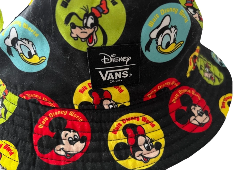 Disney VANS Children’s Kids Bucket Hat Mickey and Friends Pattern One Size New - Image 1 of 4