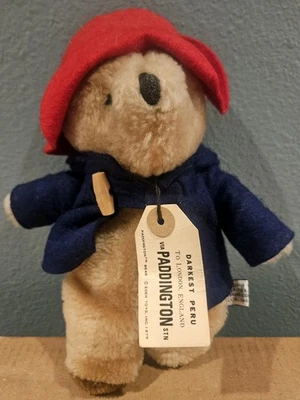 Vintage Paddington Bear Plush Eden Toys Inc 1975 1982 Red Hat London Peru W/TAGS - Image 1 of 4
