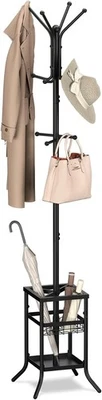 Coat Rack Freestanding - Coat Tree with Umbrella Holder, Metal Coat Rack Stand w - Image 1 of 4