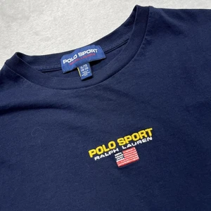 Polo Sport Ralph Lauren Short Sleeve T-Shirt Youth XL (18-20) Navy Logo - Picture 1 of 12